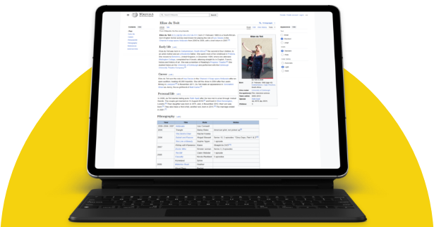 Wiki Page For Celebrities