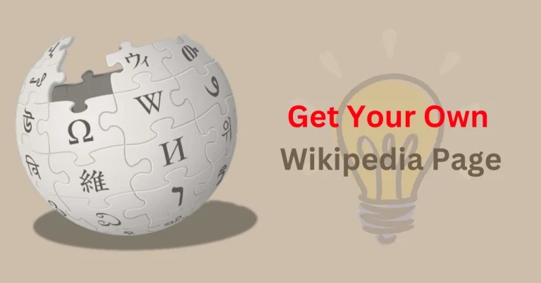 Get your own Wikipedia page