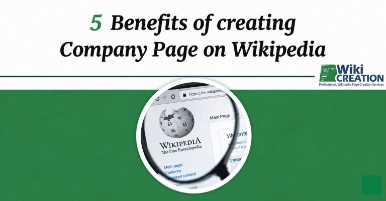 Benefits of creating Company Page on Wikipedia